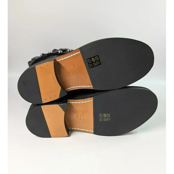 Rag & Bone Women's RB Moto Studded Pull On Boots Black Size 9 (MSRP $595) - Picture 8 of 10